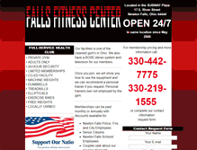 Tablet Screenshot of fallsfitnesscenter.com